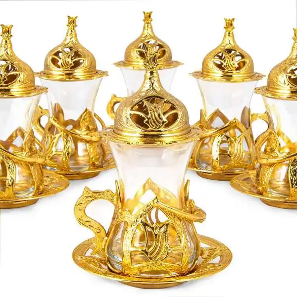 Különleges Formatervezés 6 Fős Üveg Teáscsésze, Korlátozott Kiadás, Konyhai Dekoráció - Image 3