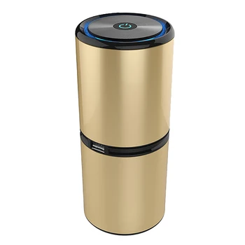 

Filter Fresh Air Car Air Purifier Infrared Sensor Air Cleaner Best for Car Home Office-Gold
