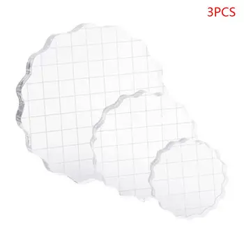 

3pcs/set High Transparency Acrylic Block for Transparent Seal Stamp Scrapbooking 57BB