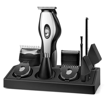 

Hot TOD-Beard Trimmer Men Beard Trimmer Kit With Stand Waterproof 11 In 1 Multifunctional Grooming Set With Hair Clipper