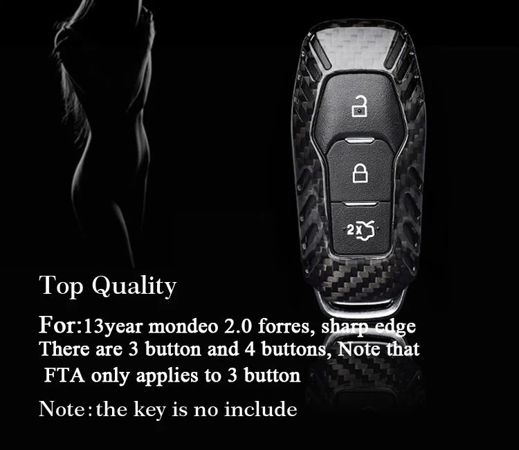Для Mondeo 2013 Edge подлинное углеродное волокно ключи Чехол чехол дистанционного брелока оболочка Авто защитный