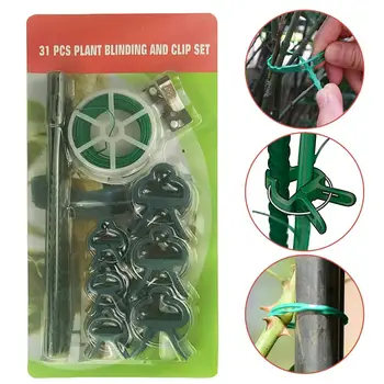 

31Pcs Reusable Garden Plant Fixed Clip Vines Grape Support Fastener Vegetables Tomatoes Tied Buckle Clamp Greenhouse Bracket