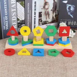 Детские развивающие деревянные геометрические интеллект раннее образование игрушка Форма соответствия прямоугольный чехол колонны