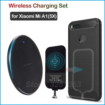 

Qi Wireless Charging Device for Xiaomi Mi A1 (Mi 5X) Wireless Charger & USB Type C Adapter Charging Receiver Gift Phone Case