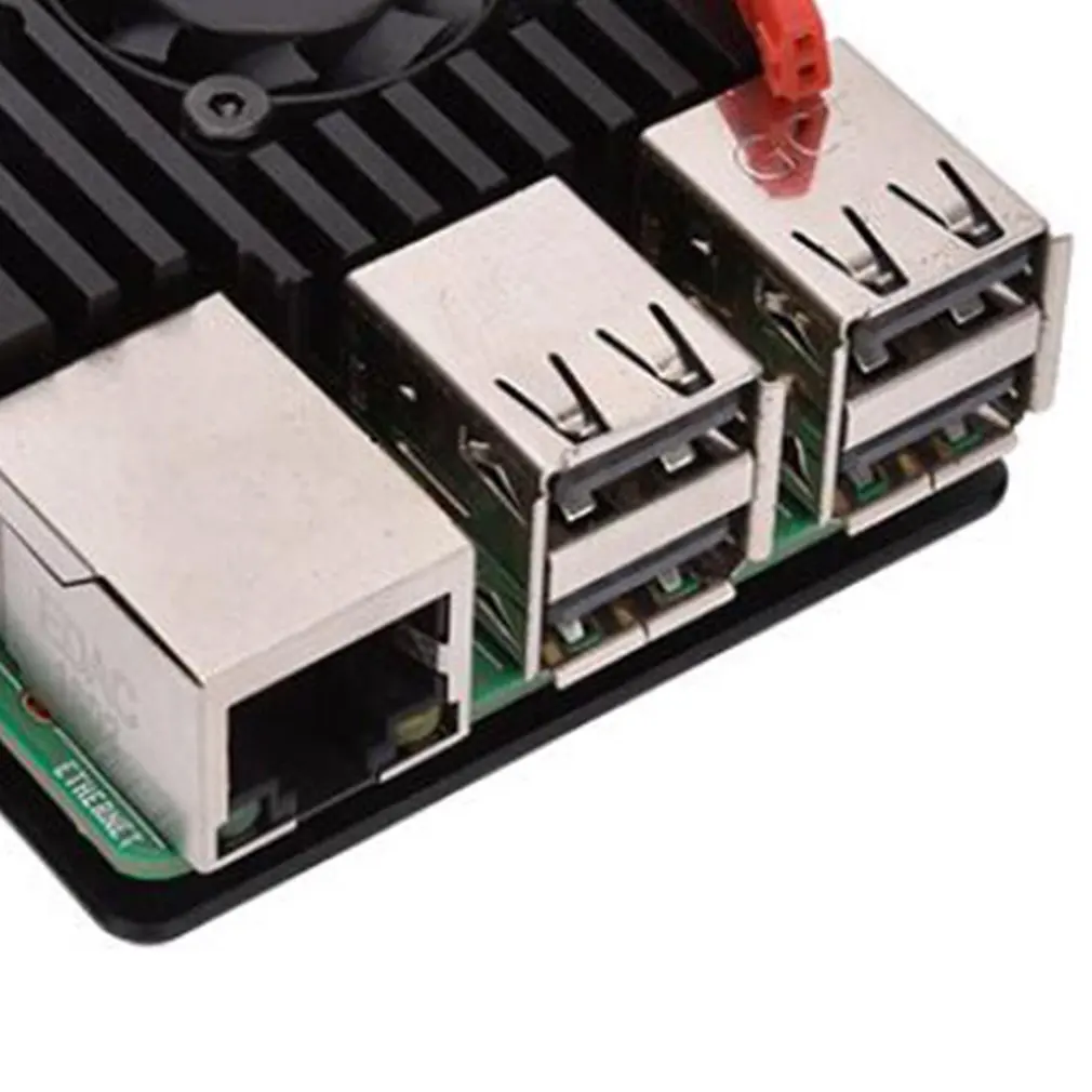 Для Raspberry Pi 3 Алюминиевый Корпус Запасные Части Металлический корпус черный корпус для RPI Raspberry Pi 3B