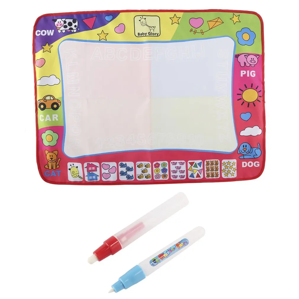 

80x60cm Water Painting Doodle Mat Writing Graffiti Cloth Magic Water Blanket Canvas for Kids to Write Draw Doodle Stamp On