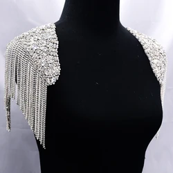 Handmade Fashionable Rhinestone Shawl Stage Costume Accessories Prom Party Decoration Children's Clothing Patch Epaulettes