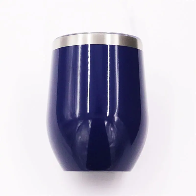 Silver side blue OBR кружки из нержавеющей стали и кружки 12 унций пивные бокалы для вина уличная кофейная чашка портативный двойной вакуумный Термокружка с крышками - Цвет: Silver side blue
