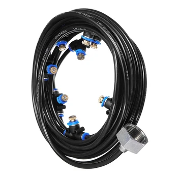 

8M Outdoor Mist Cooling System Water Sprinkler Garden Patio Mister Spray 1/2" PE Line Garden Wetting And Descaling Air Humidifi