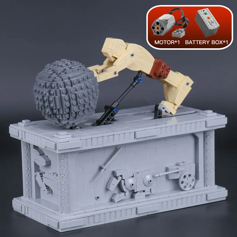 23017, 1462 шт, серия Technic, MOC Sisyphus, подвижный набор, строительные блоки, кирпичи, детские развивающие игрушки, совместимые с Bela