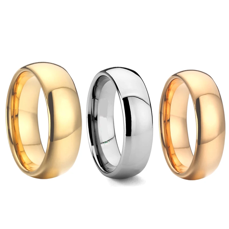 Alianzas de amor, anillo de carburo de tungsteno 100% para hombres y mujeres, Alianza de boda, anillo de matrimonio 4/6/8mm, color oro rosa| Anillos| - AliExpress