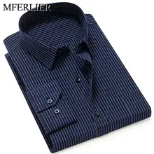 Spring autumn shirt men bust 138cm 5XL 6XL 7XL 8XL 9XL plus size Loose long sleeve striped shirt men