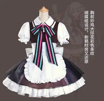 

Vocaloid Hatsune Miku Cafe Lolita Maid Apron Dress Uniform Outfit Anime Cosplay Costume