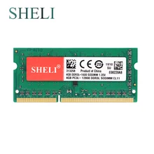 SHELI новые ноутбуки памяти 4 Гб 1RX8 PC3L-12800S DDR3L 1600 МГц 1,35 в 204pin CL11 памяти ноутбука