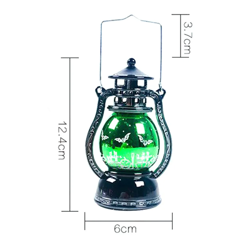 Halloween retro laser lantern chandelier creative bar home atmosphere decoration lighting bone witch bat halloween props