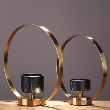 

New Chinese Candlestick Romantic Candlelight Dinner Props Home Decor Metal Alloy Cande Holder Wedding Centerpiece Candle Stand