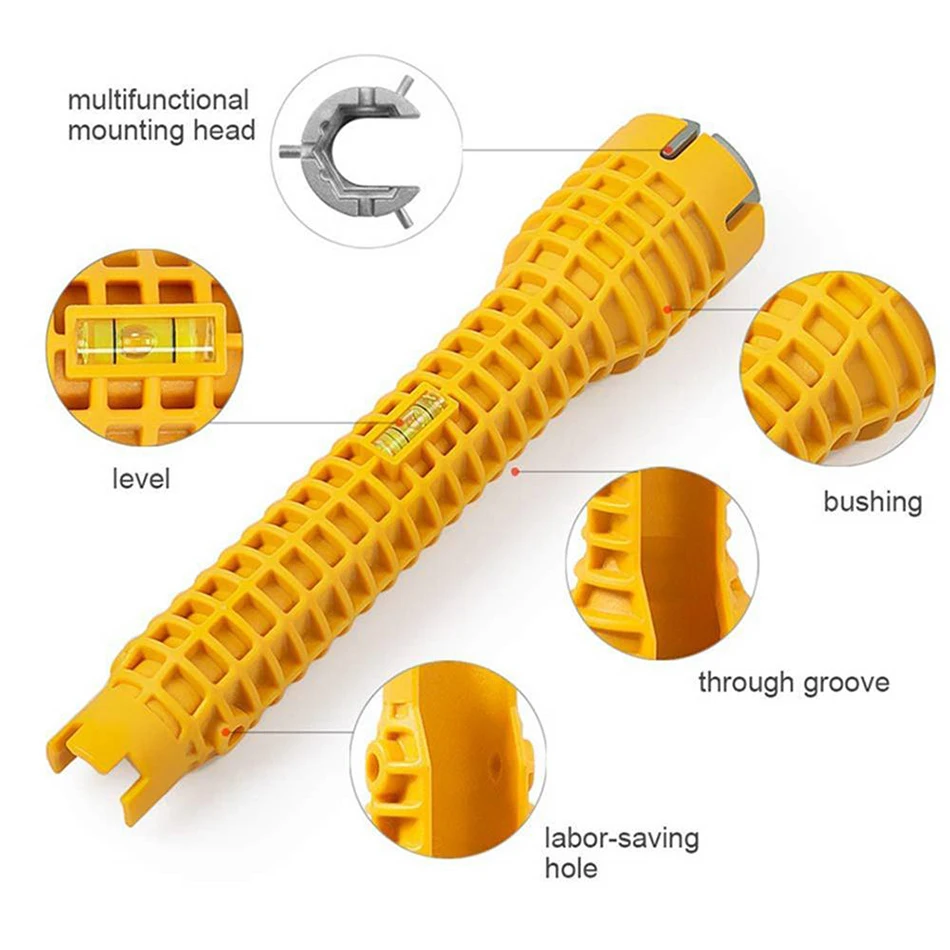 KINDLOV установщик смесителя и раковины, гаечный ключ, регулируемый гаечный ключ для водопроводных труб с двойной головкой, набор ключей, Мультитулы, 360 инструменты сантехника