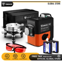 DEKO HV-LL12, 12 линий, 3D лазерный уровень, самонивелирующийся, 360 градусов, горизонтальный и вертикальный крест, мощный, открытый, можно использовать детектор