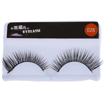 

Taobaopit New 10 Pair Reusable Long Fake False Eyelashes Glue Adhesives Eye Lashes Makeup Black 026 by Evermarket