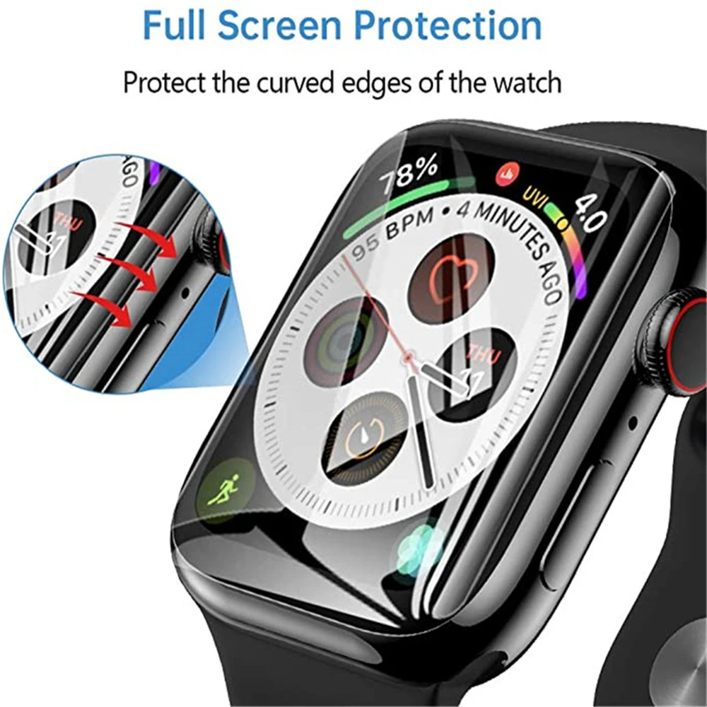 1-4PCS Hydrogel Film for Apple Watch 7 6 SE 5 4 3 2 1 Screen Protectors for Apple Watch Series 38mm 42mm 45mm 41mm 40mm 44mm