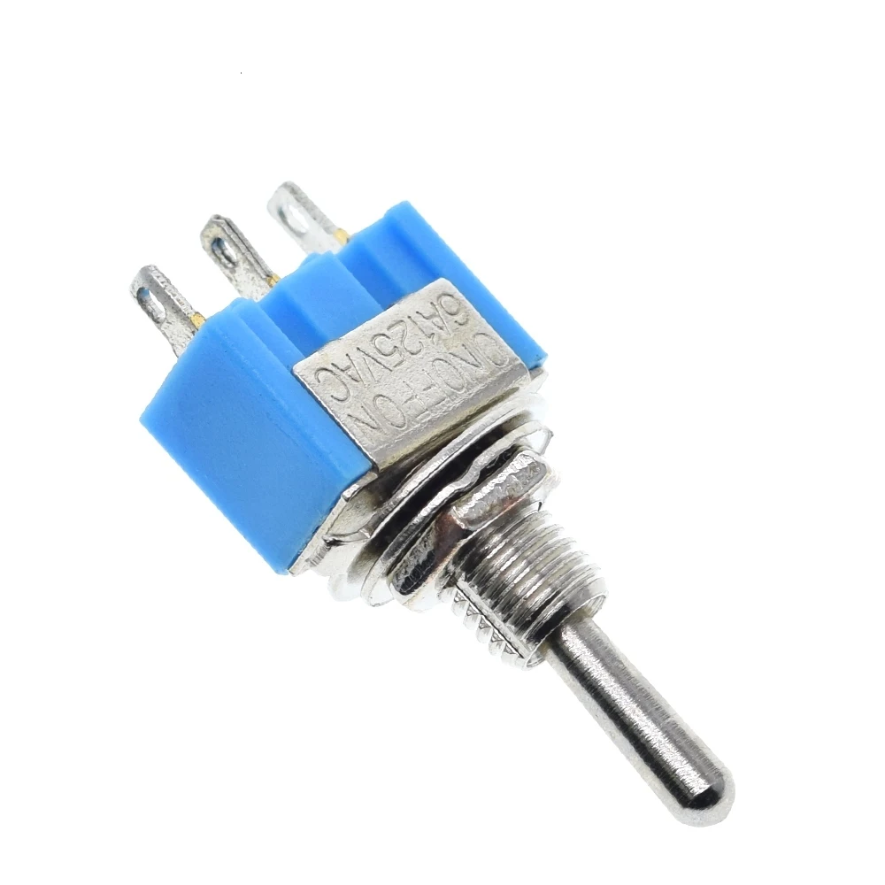 MTS-103 ON-OFF-ON 1 шт. DIY тумблер ВКЛ.-ВЫКЛ./вкл.-ВЫКЛ. 3 pin 3 положения фиксации MTS-103 MTS-102 переменного тока 125 В/6A 250 в/3 А Кнопка питания переключатель автомобиля - Цвет: MTS-103 ON-OFF-ON