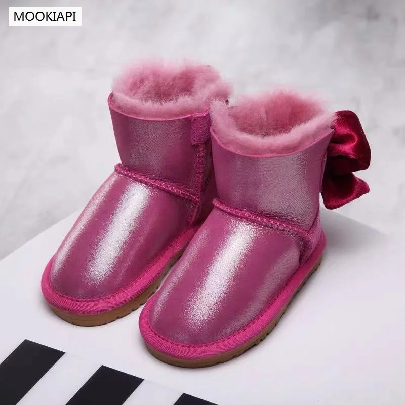 

Australia's new sheepskin and fur children's snow boots in 2019, 100% pure wool children's shoes, 4 colors, free delivery