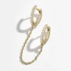 New Fashion Circle Ear Cuff Retractable Earrings for Women Men Gold Huggie Unisex Double Piercing Hoop Earing Female Brincos ► Photo 2/6