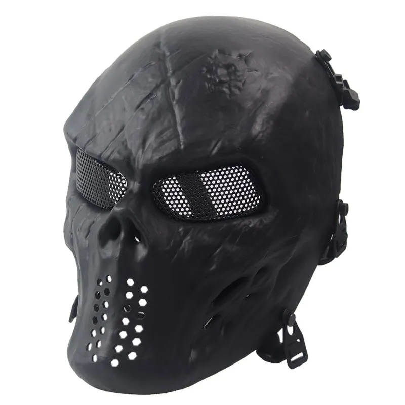 A Skull Skeleton Mask Halloween Party Mask Masquerade Scary Props Ghost Cosplay Costume Full Face Mask - Цвет: A
