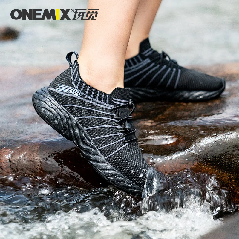 ONEMIX 2021 Sneakers for Men Waterproof Breathable Wading Training Male Outdoor Anti-Slip Trekking Sports Shoes zapatillas trail 6