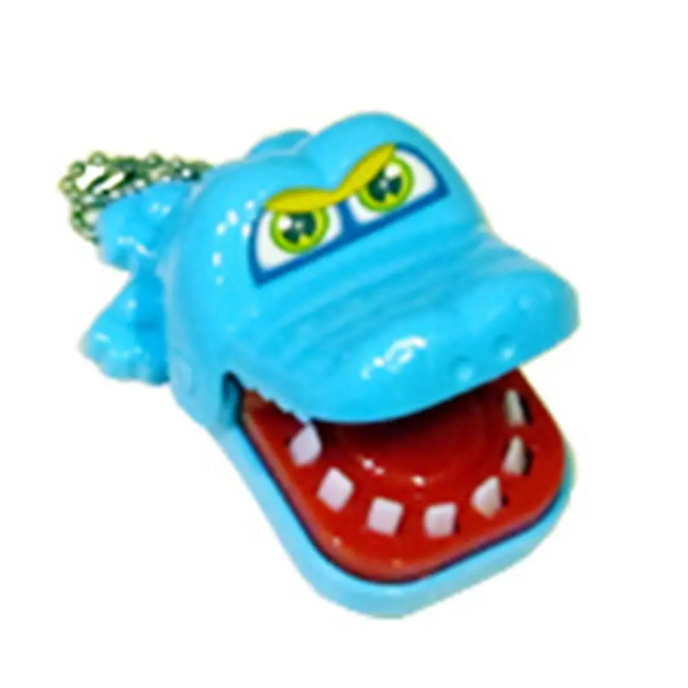 Горячая Распродажа, Новые Креативные маленькие размеры, крокодиловый рот, стоматолог, игра на палец, забавные приколы, игрушки для детей, веселые игры - Цвет: blue