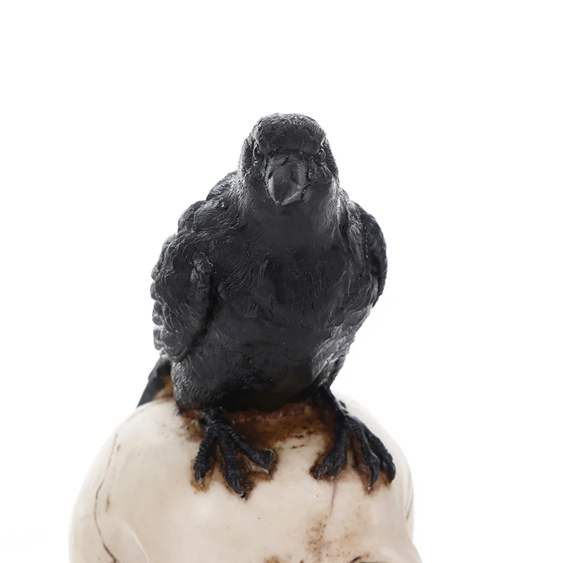VILEAD Resin Crow Skull Ornaments Fashion Flower Pot Home Decor Creative Statue Personalized Decoration Art Painting Movie Props VILEAD Resin Crow Skull Ornaments Fashion Flower Pot Home Decor Creative Statue Personalized Decoration Art Painting Movie Props