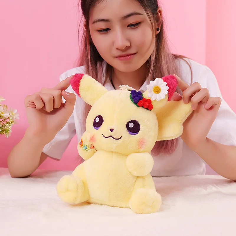 25cm Cute Pikachu Plush Toys Lovely Anime Plush Doll Children's Gift Kids Cartoon Peluche Pikachu Japan Anime Game Toys