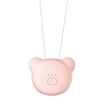 

Bear Shape Wearable Mini Air Purifier Negative Ion Necklace Portable USB Low Noise Cleaner For Kids For Adult