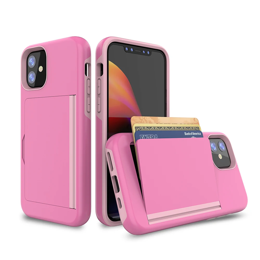Чехол для телефона для iPhone 11/11 Pro с двойным слоем ТПУ PC Гибридный чехол полностью оборудованный противоударный бампер с карточной камерой
