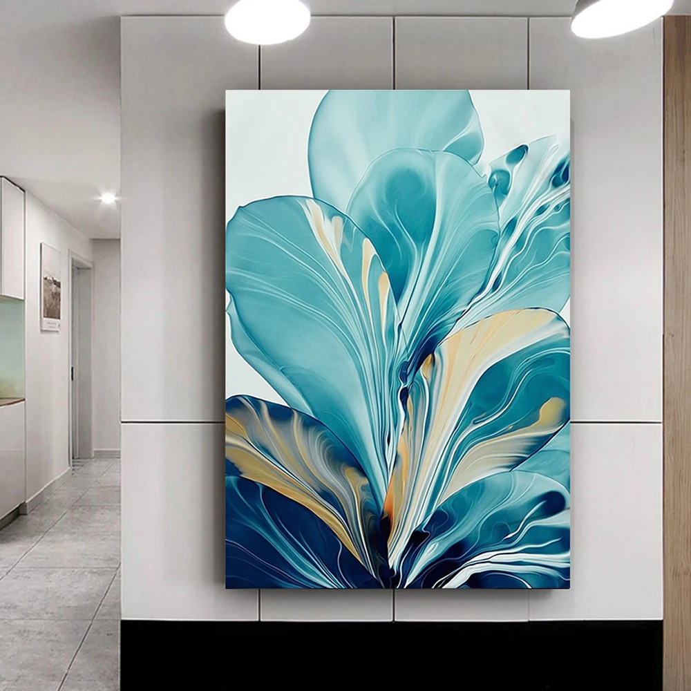 Flower-Big-Leaf-Splash-Abstract-Wall-Art-Picture-Canvas-Painting-Poster-Print-Wall-Art-Pictures-Living (1)
