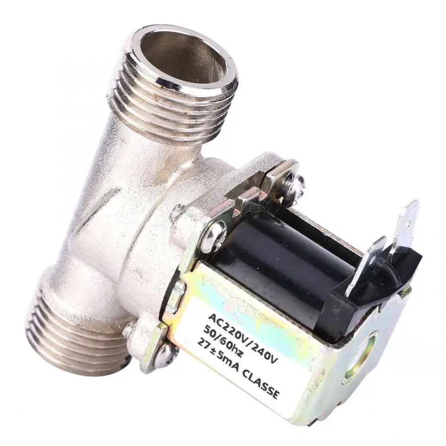 AC220V G1//2 BrassNormal Closed Magnetic Valve Electromagnetic Valve Water Inlet Valve for Water Supply Applications Solenoid Valve