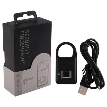 

Smart Fingerprint Padlock Lock Biometric Padlock Lock Finger Print Security Lock Press Keyless Anti Standby Time for Zipper Head