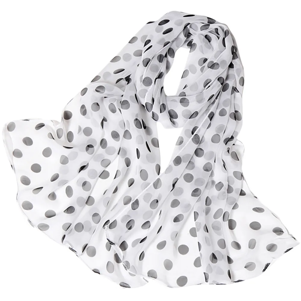 

2020 new autumn Winter Fashion Women Dot Printing Long Soft Wrap Scarf Simulation Silk Shawl Scarves Sunscreen Cheaper Scarf930
