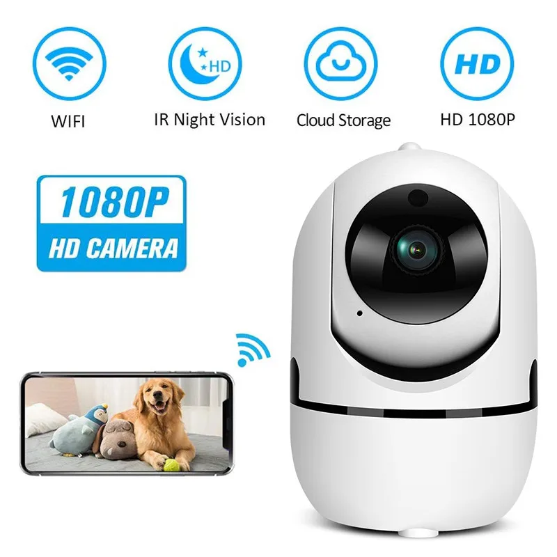 

1080P Wireless IP Camera Cloud Wifi Smart Auto Tracking Surveillance Two Way Audio Baby Monitor Smart Alarm CCTV Indoor Camera