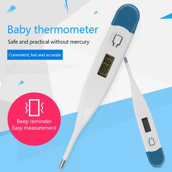 

Digital Medical Thermometer Beeper Fever Alarm Auto Off LCD Baby Body First Aid Fever Temperature Measuring Tools Portable TSLM1