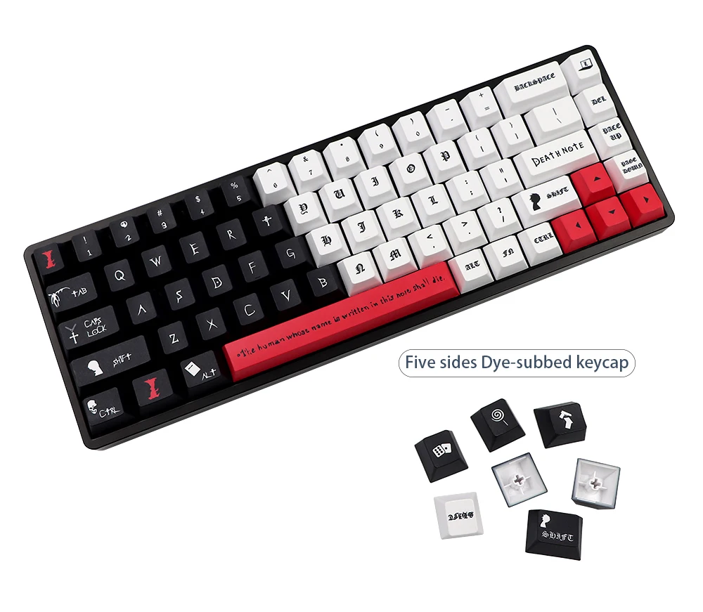 Death Note Keycap Cherry Profile Dye Sub Personalized PBT Keycaps For death-note-keycap-cherry-profile-dye-sub-personalized-pbt-keycaps-for