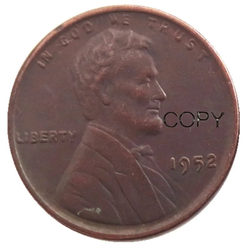 США один цент 1952 P/D/S копия монет - Color: 1952
