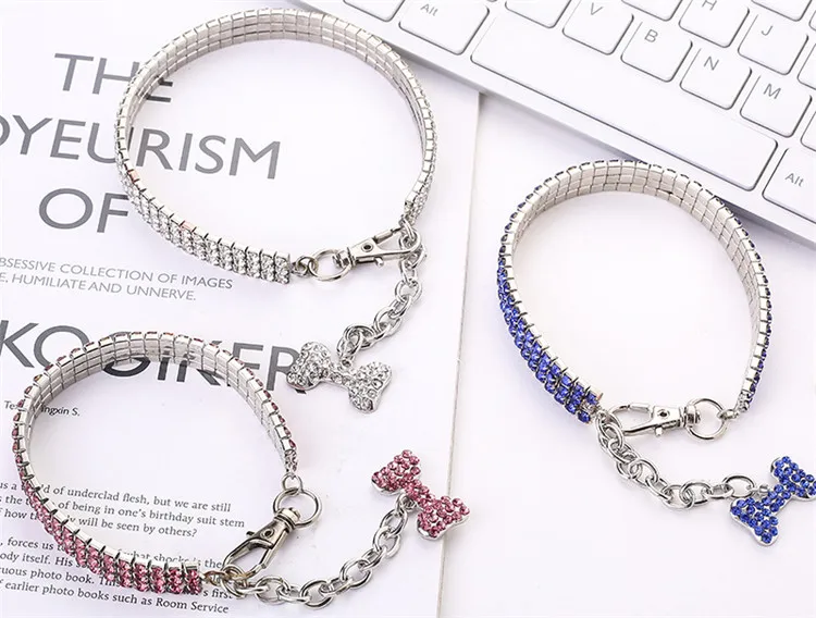 Aapet 1 шт. ошейник для питомца с бантом ошейник для собаки щенок Стразы ошейник для кошки собаки чихуахуа Регулируемый бант для питомца ожерелье