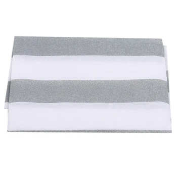 

Gray Striped Appliance Top Cover Cloth Dust Cover Storage Bag Refrigerator Dust Cover Hanging Bag