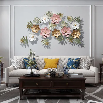 

Nordic Porch Wall Hanging Decoration Living Room Background Pendant Creative Iron 3D Wall Home Decor