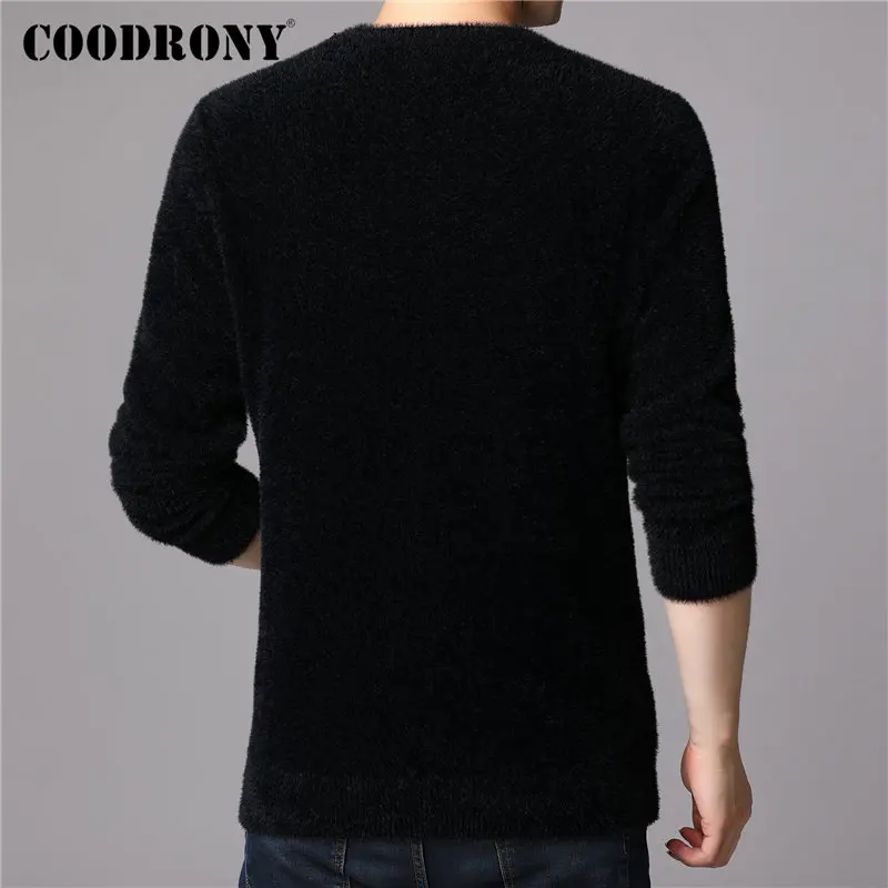 COODRONY Brand Winter Sweater Men Fashion Pattern O-Neck Pull Homme Thick Warm Cotton Fleece Pullover Men Jersey Hombre 91125