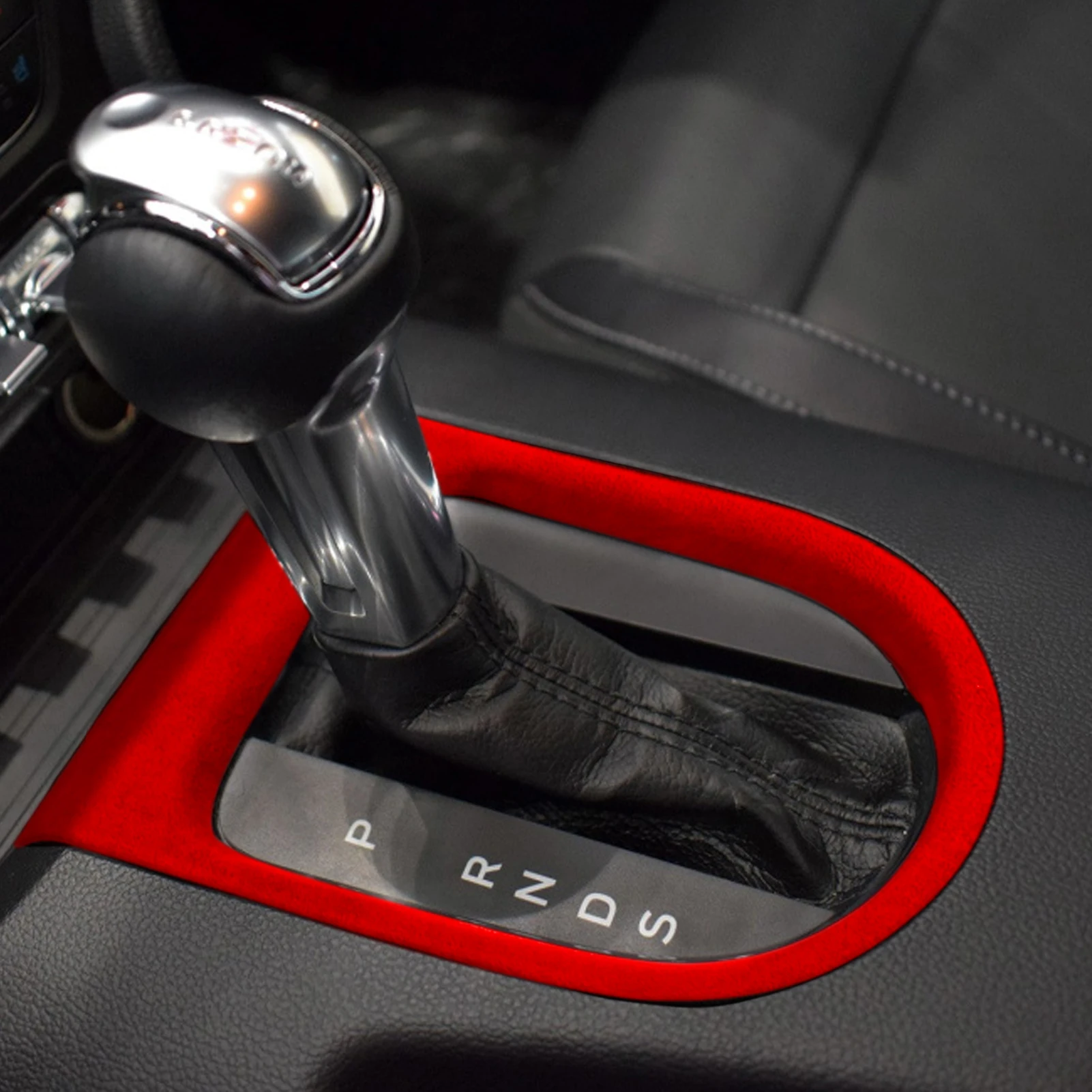 

Suede Car Gear Shift Box Frame Decoration Cover Trim Styling Sticker For Ford Mustang （2015-2021）