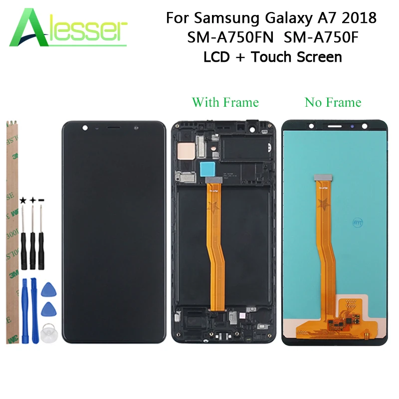 Alesser для samsung Galaxy A7 A750 ЖК-дисплей+ сенсорный экран дигитайзер с рамкой для samsung A750F SM-A750FN A750FN+ Инструменты