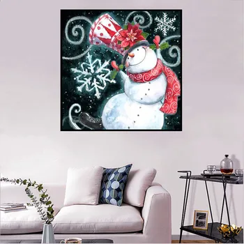 

Christmas 5d Diy Snowman Diamond Painting Embroidery Craft Rhinestone Pasted картины по номерам картина по номерам картины на