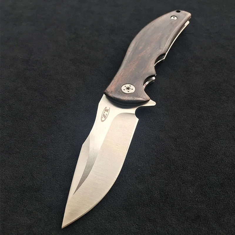 ZT 0606CF складной нож SER.0192 шарикоподшипник с деревянной ручкой для охоты кемпинга выживания многофункциональный инструмент edc саблей